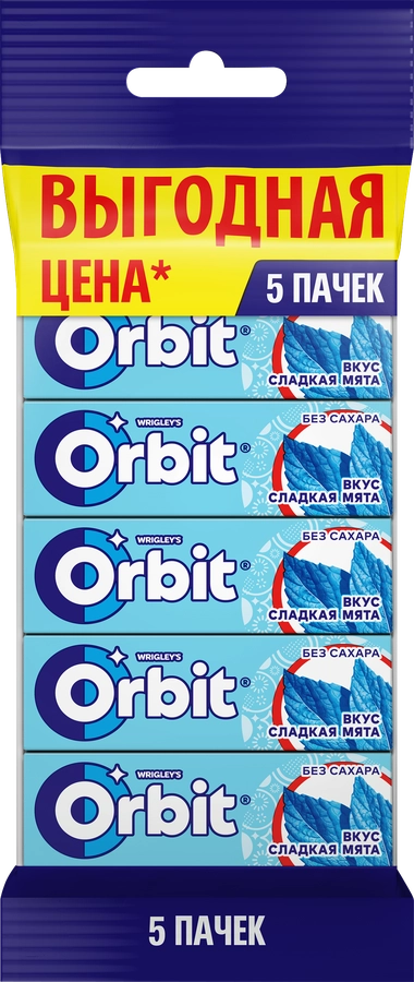 Жевательная резинка ORBIT Сладкая мята, 13,6г