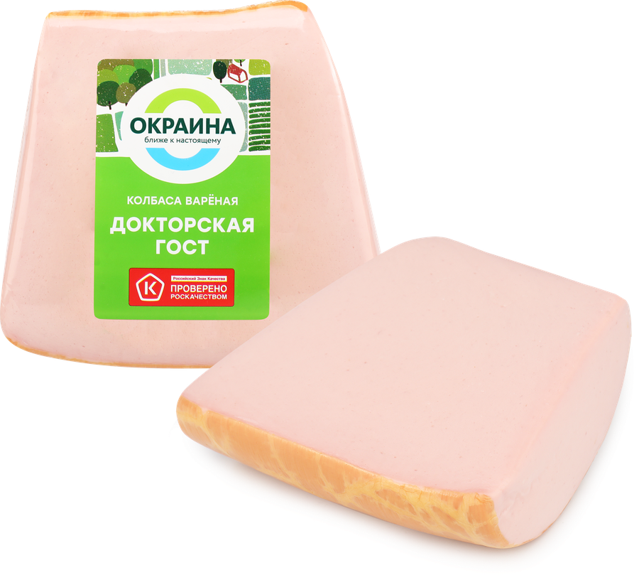 Колбаса вареная ОКРАИНА Докторская, весовая