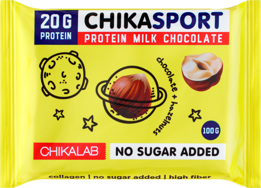 Шоколад молочный CHIKALAB с фундуком, 100г