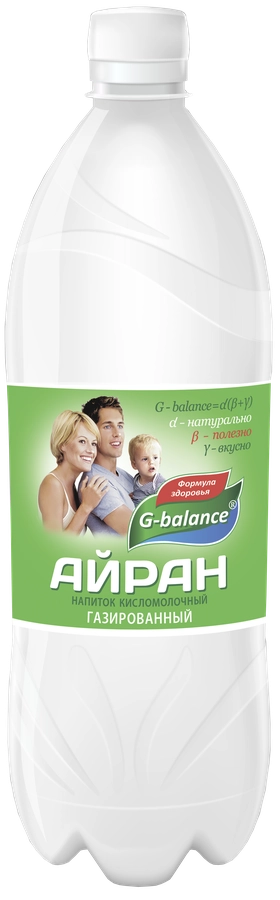 Айран G-BALANCE газированный 1%, без змж, 1000мл