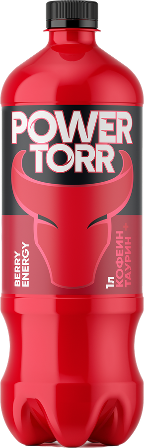 Напиток POWER TORR Red Ягодно-фруктовый микс, тонизирующий, газированный, 1л