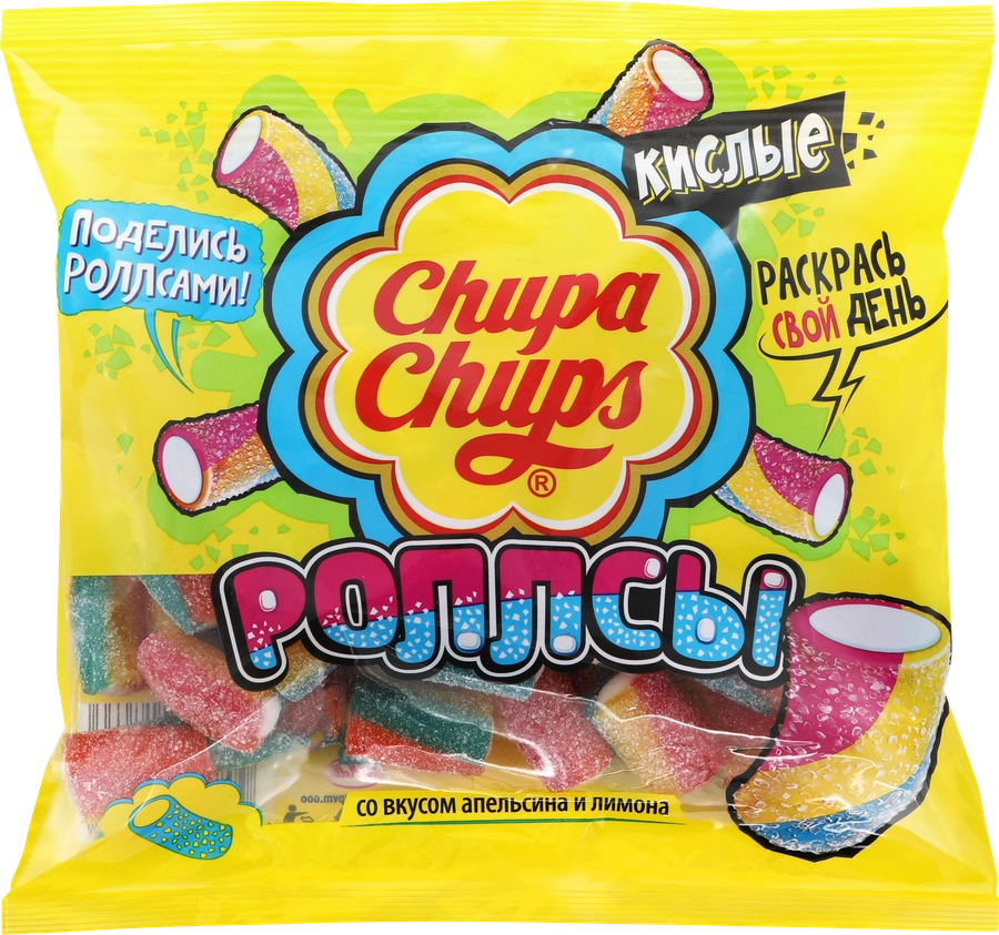 Мармелад жевательный CHUPA CHUPS Роллсы, 150г