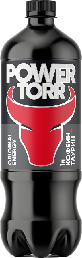 Напиток POWER TORR Black Классический, тонизирующий, газированный, 1л