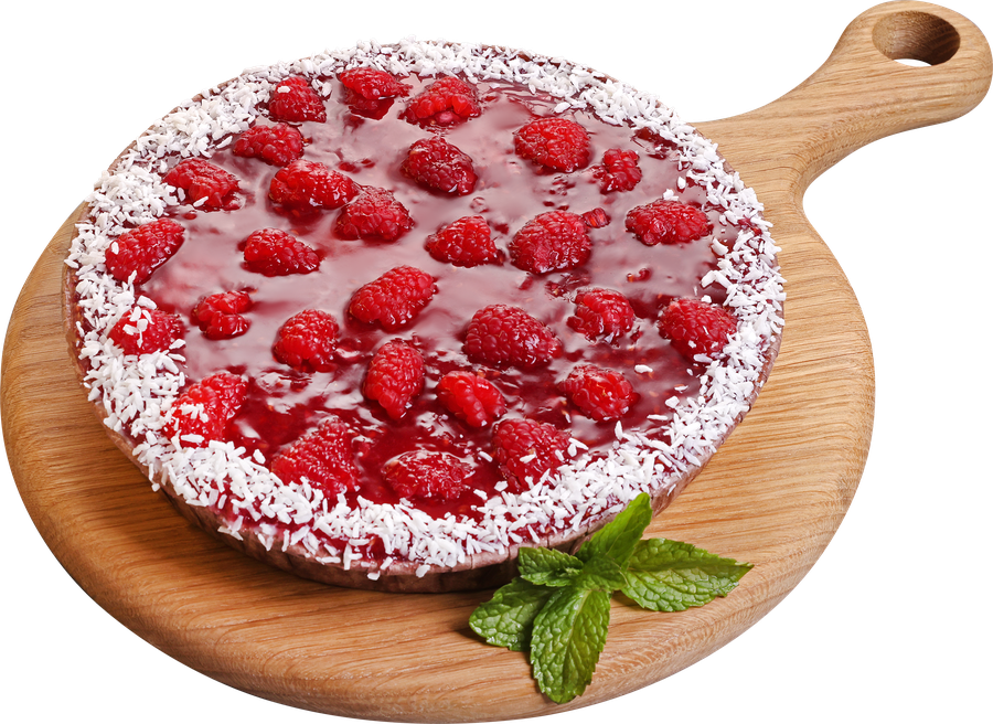 Пирог бисквитный ЛЕНТА FRESH с малиной и кокосом, 700г