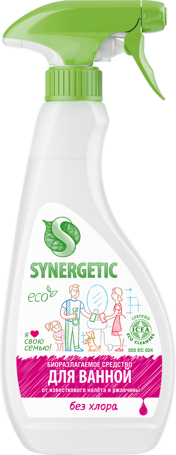 Средство для мытья сантехники SYNERGETIC кислотное биоразлагаемое, 500мл