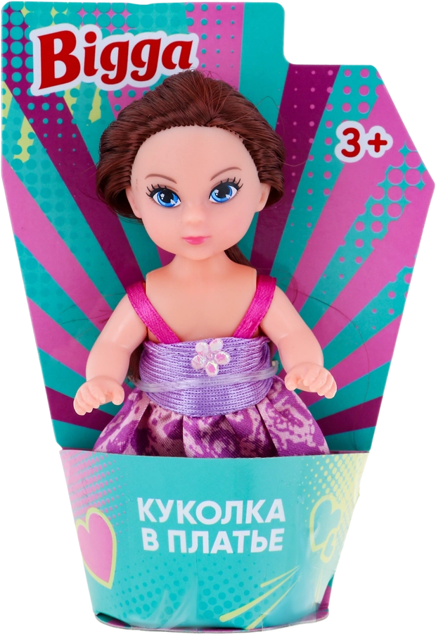 Игрушка BIGGA Куколка в платье, 11,5см Арт. LF45001