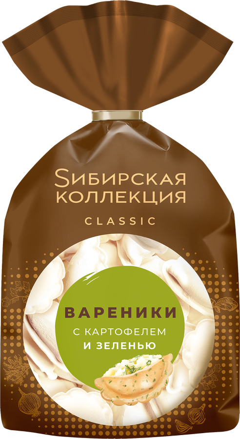 Вареники СИБИРСКАЯ КОЛЛЕКЦИЯ с картофелем и зеленью, 700г