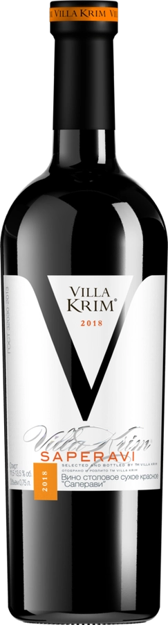 Вино VILLA KRIM Саперави красное сухое, 0.75л