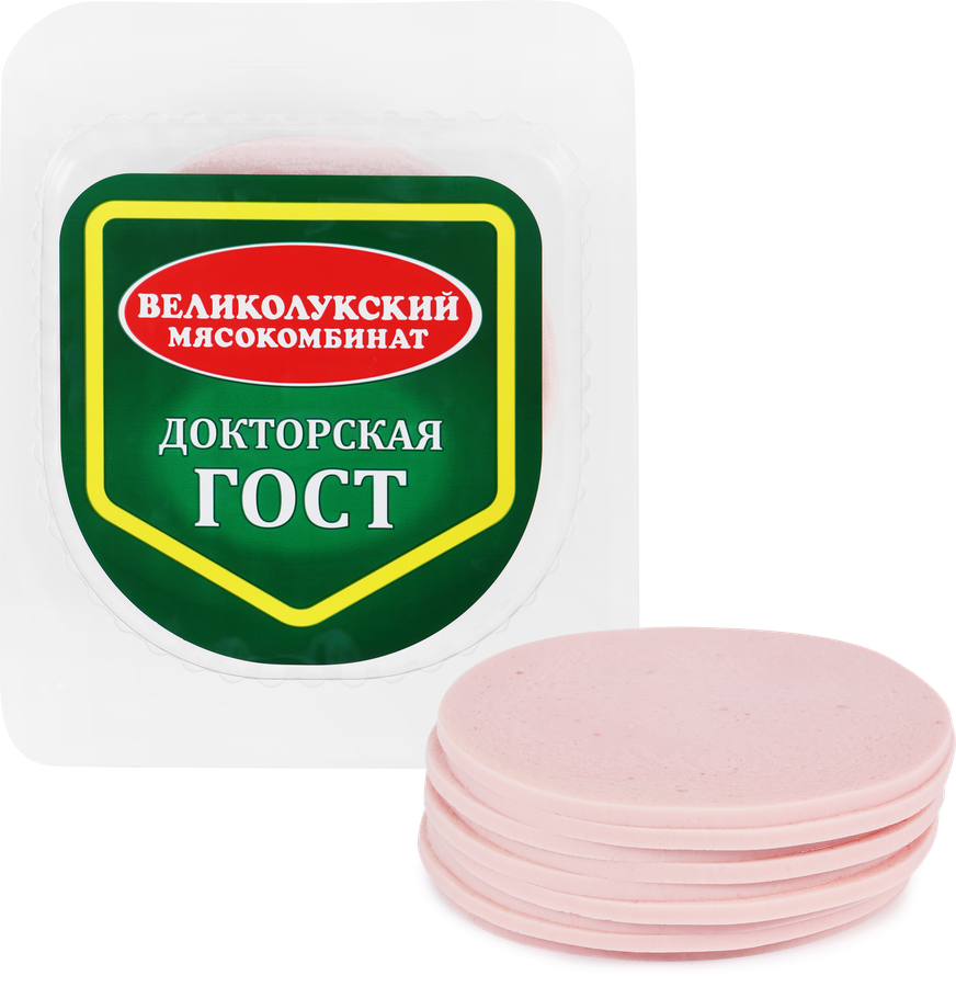 Колбаса вареная МК ВЕЛИКОЛУКСКИЙ Докторская ГОСТ, нарезка, 250г