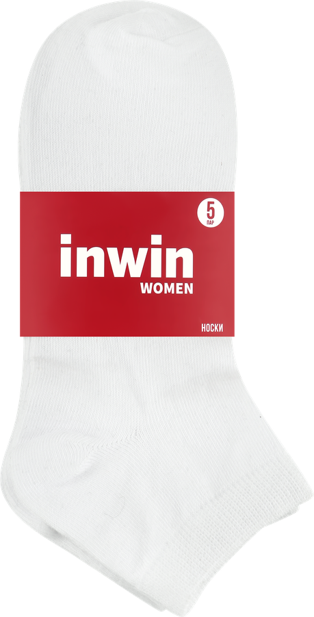 Носки женские INWIN р.23–25, белые, Арт. AW19-ec-001 set 5, 5 пар
