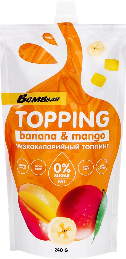 Соус банановый BOMBBAR Topping с манго, 240г