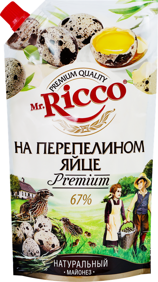 Майонез MR.RICCO на перепелином яйце 67%, 400мл