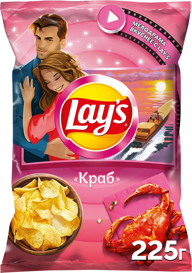 Чипсы картофельные LAY'S Краб, 225г
