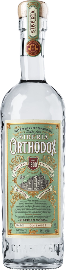 Водка ORTHODOX 40%, 0.7л