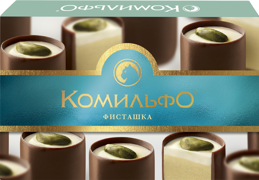 Конфеты КОМИЛЬФО Фисташка с двухслойной начинкой, 116г