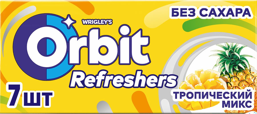 Жевательная резинка ORBIT Refreshers Тропик, 16г