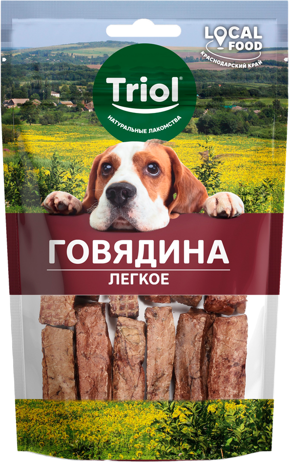 Лакомство для взрослых собак TRIOL Легкое говяжье воздушное, 40г