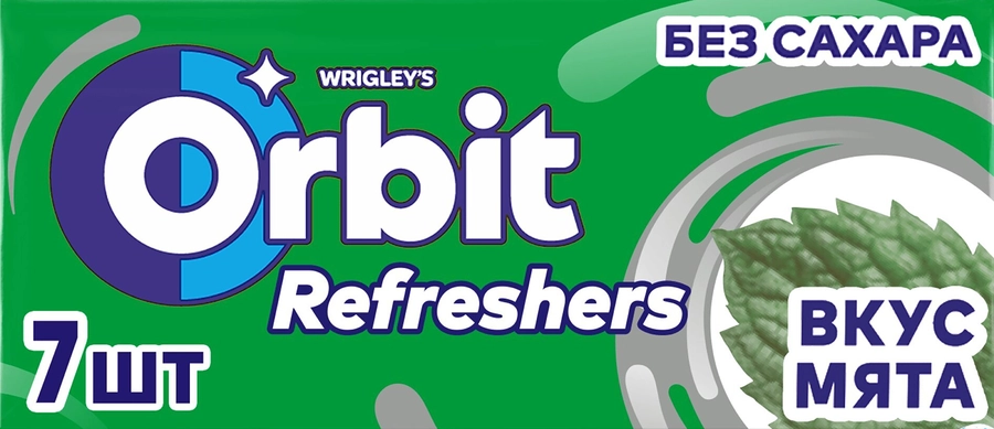 Жевательная резинка ORBIT Refreshers Мята, 16г