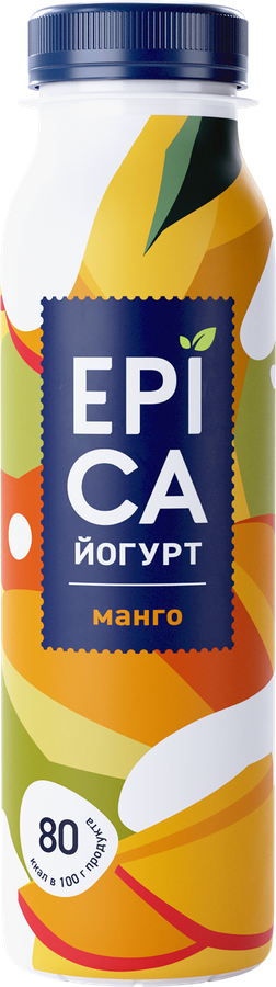 Йогурт питьевой EPICA с манго 2,5%, без змж, 260г