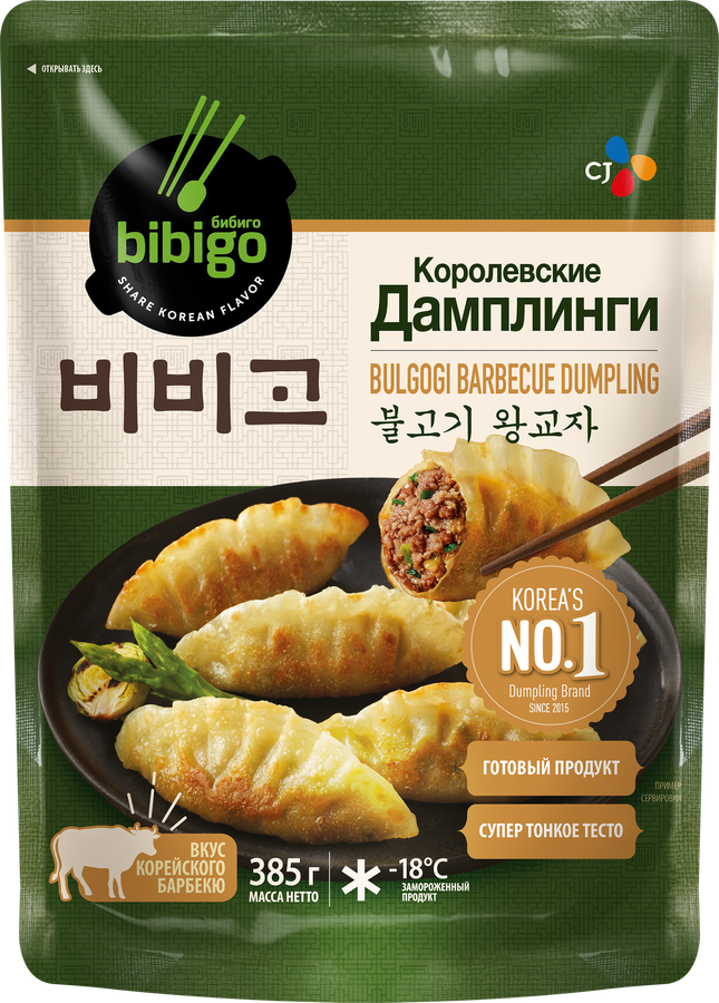 Дамплинги БИБИГО Королевские, со вкусом барбекю, 385г
