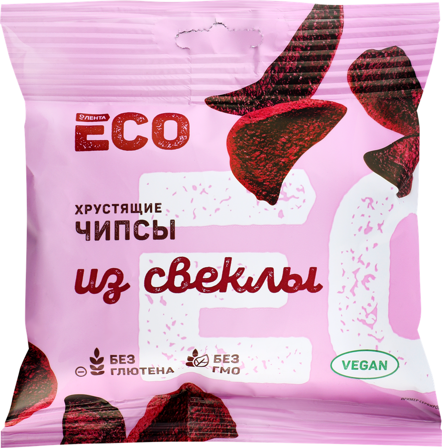 Чипсы овощные ЛЕНТА ЕСО Хрустящие, из свеклы, 25г