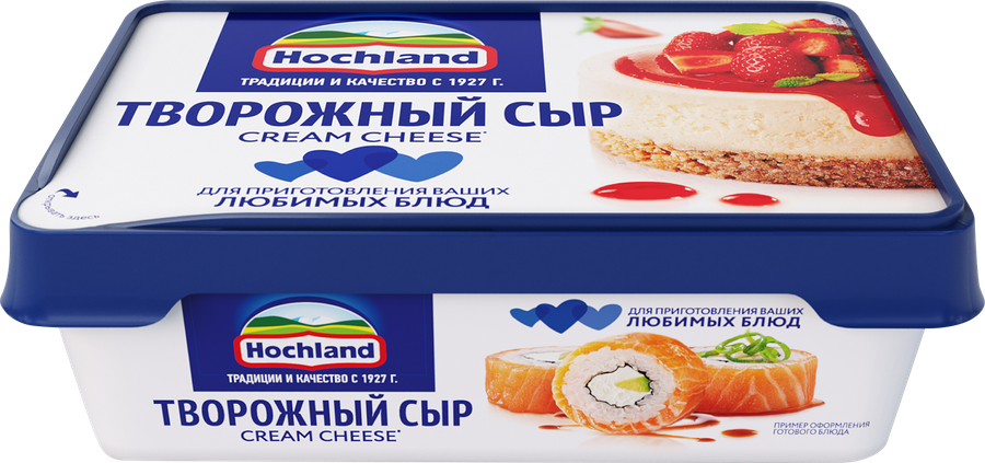 Сыр творожный HOCHLAND Для кулинарии: для горячих и холодных блюд 65%, без змж, 180г