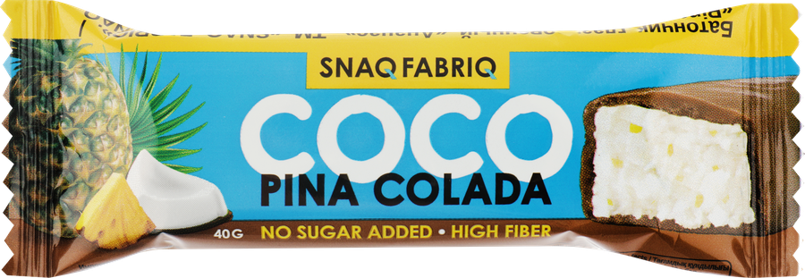 Батончик глазированный SNAQ FABRIQ Pina Colada, 40г