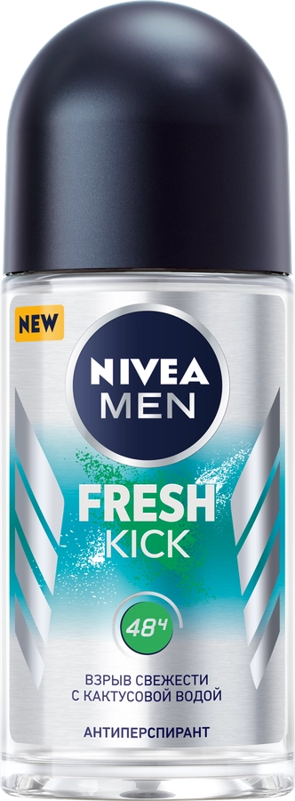 Антиперспирант роликовый мужской NIVEA Men Fresh Kick, 50мл