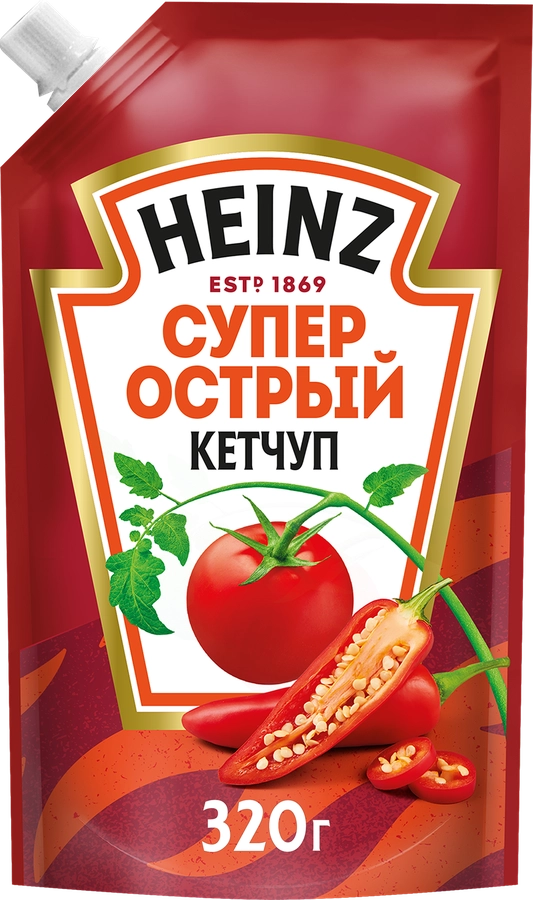 Кетчуп HEINZ Супер острый, 320г