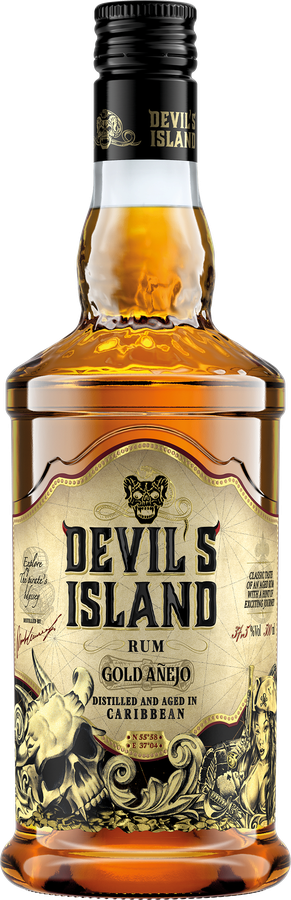 Ром DEVIL'S ISLAND Голд Аньехо выдержанный 37,5%, 0.5л