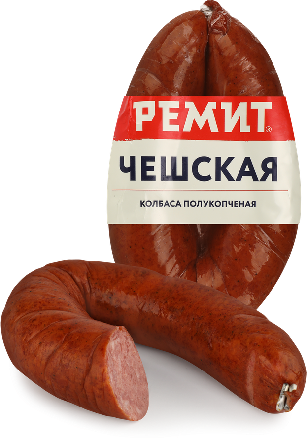 Колбаса полукопченая РЕМИТ Чешская, кольцо, 400г