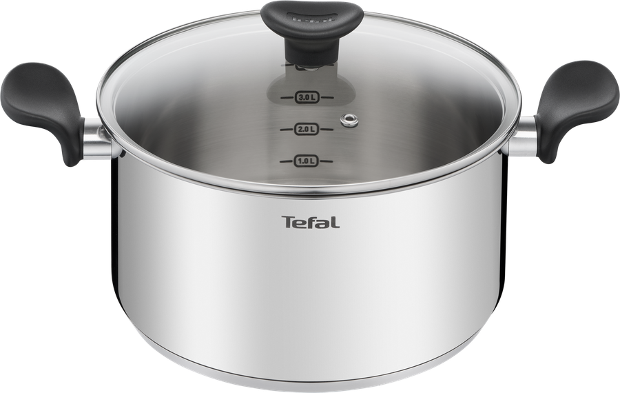 Кастрюля с крышкой TEFAL Primary d=24см, нержавеющая сталь 5.2л Арт. E3084674