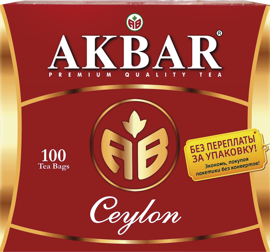 Чай черный AKBAR цейлонский, 100пак