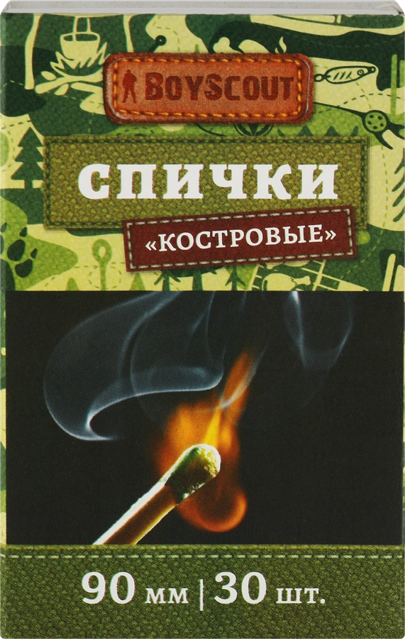 Спички BOYSCOUT Костровые 9см, Арт. 61029, 30шт