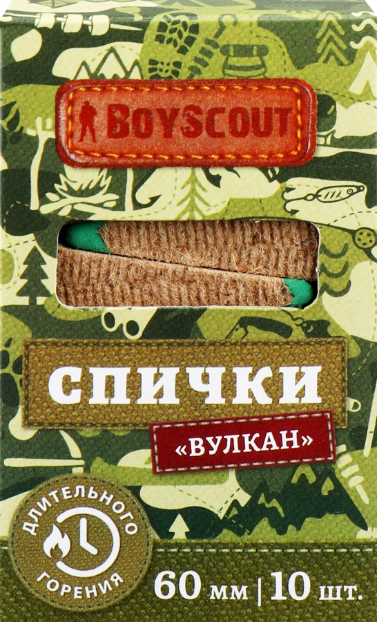 Спички длительного горения BOYSCOUT Вулкан 6см, Арт. 61034, 10шт