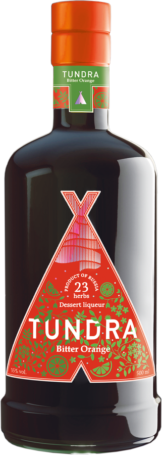 Ликер TUNDRA BITTER ORANGE десертный 35%, 0.5л