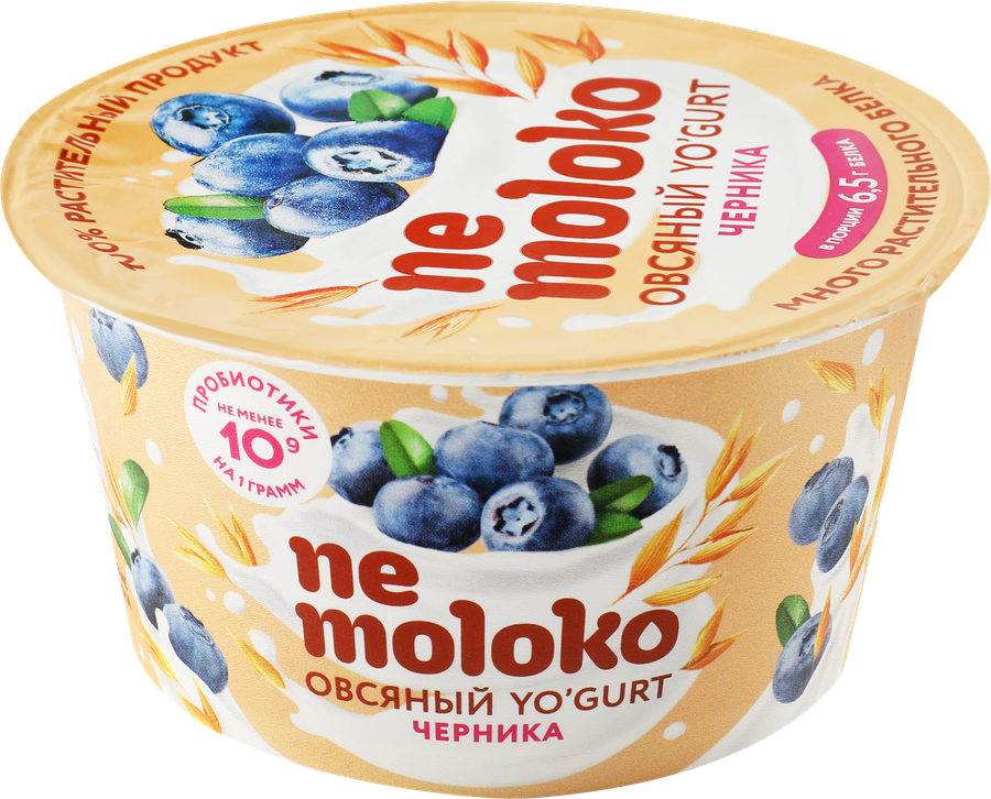 Продукт овсяный NEMOLOKO Yo'gurt Черника, 130г