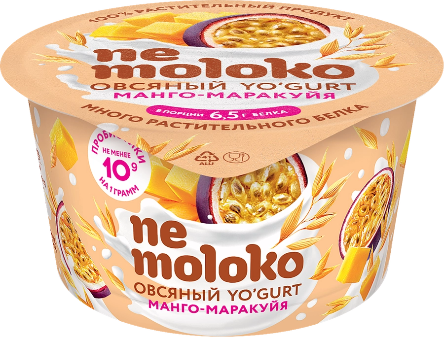 Продукт овсяный NEMOLOKO Yo'gurt Манго, маракуйя, 130г