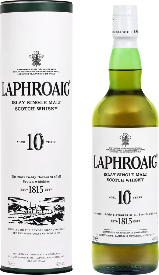 Виски LAPHROAIG Шотландский солодовый 10 лет 40%, п/у, 0.7л