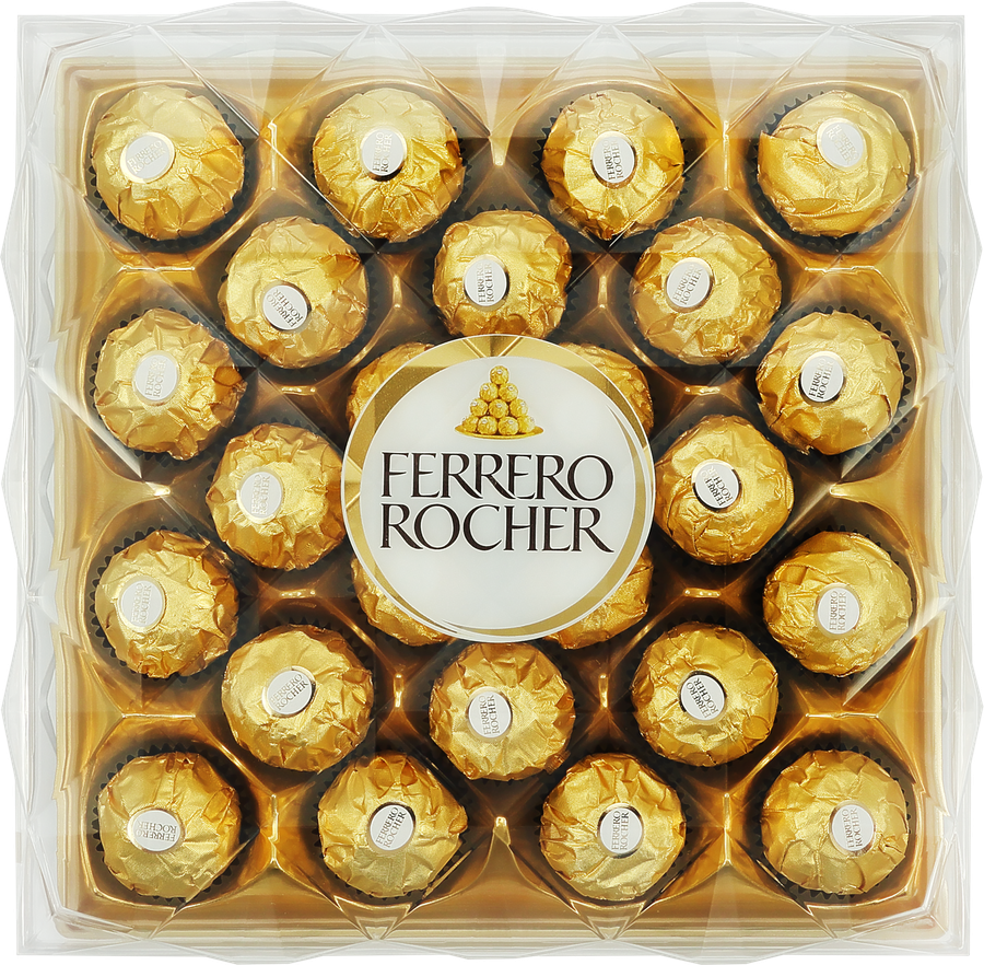 Конфеты FERRERO ROCHER из молочного шоколада с кремовой начинкой, 300г