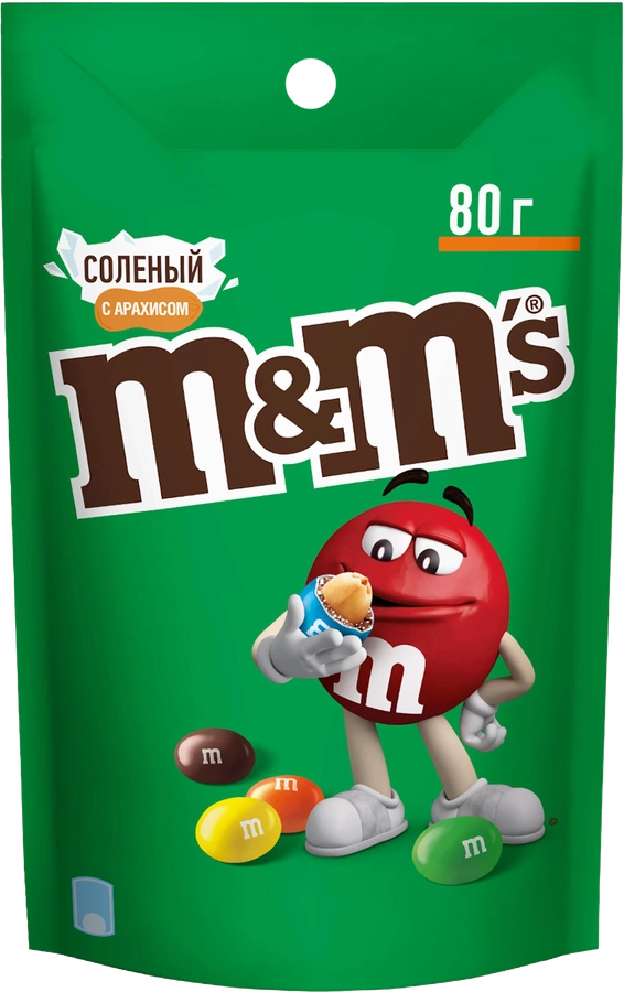 Драже M&M'S с соленым арахисом, 80г