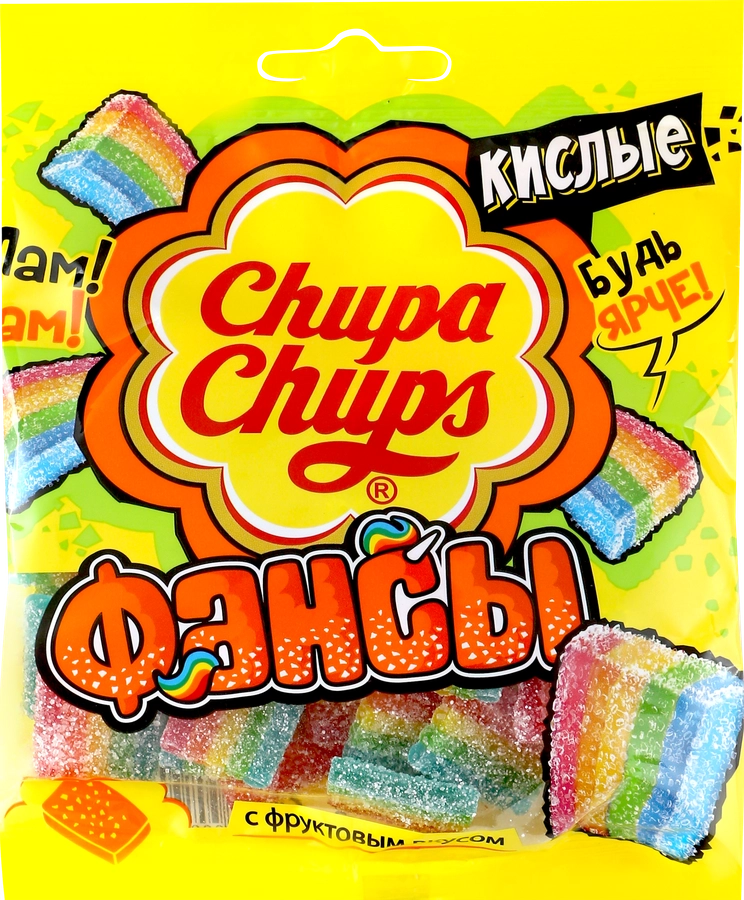 Мармелад жевательный CHUPA CHUPS Фансы c фруктовым вкусом, 70г