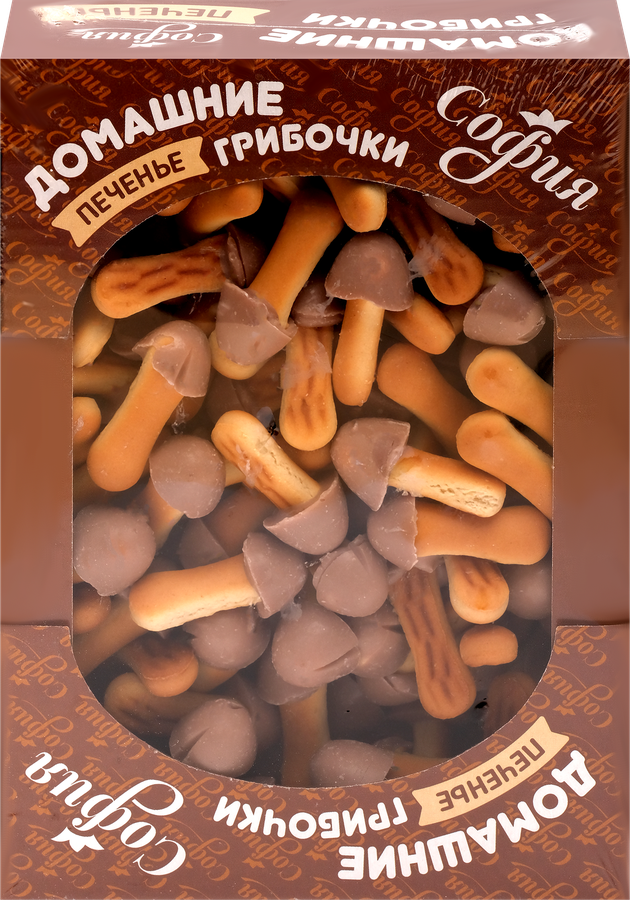 Печенье ДОМАШНИЕ ГРИБОЧКИ с молочной глазурью, 270г