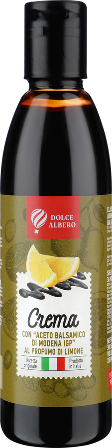 Крем-соус DOLCE ALBERO с ароматом лимона с бальзамическим уксусом из Модены, 250мл