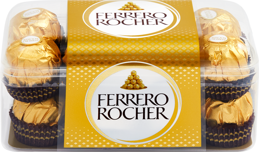 Конфеты FERRERO ROCHER из молочного шоколада с кремовой начинкой, 200г