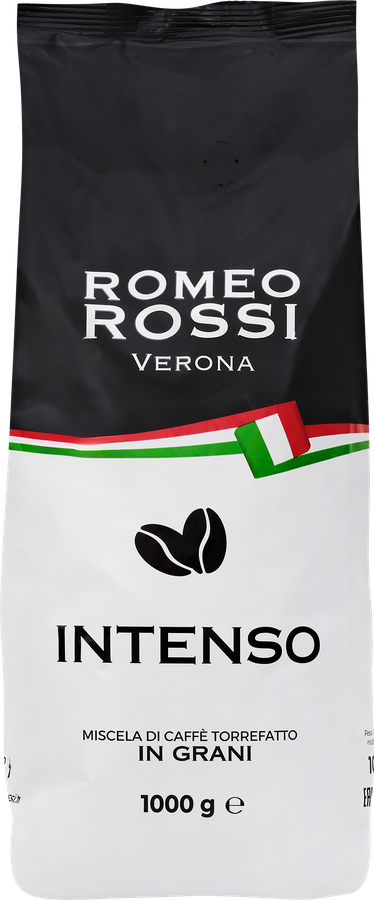 Кофе зерновой ROMEO ROSSI Intenso натуральный жареный, 1кг
