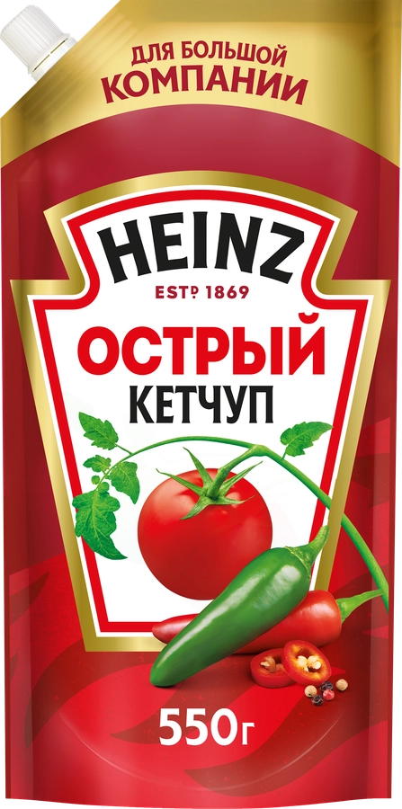 Кетчуп HEINZ Острый, 550г