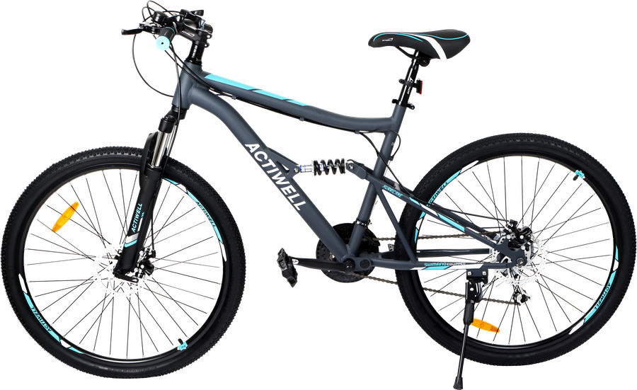 Велосипед горный ACTIWELL Hurricane 27,5", цвет графит, голубой, Арт. 
HUR26AL-U