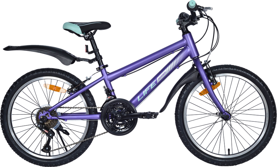 Велосипед Life 20", 18 скоростей серо-розовый, в ассортименте, Арт.  LFE20ST-U