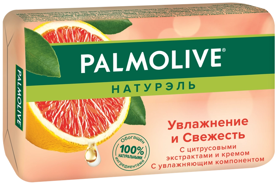 Туалетное мыло PALMOLIVE Натурэль Увлажнение и свежесть с цитрусовыми экстрактами и кремом, 90г